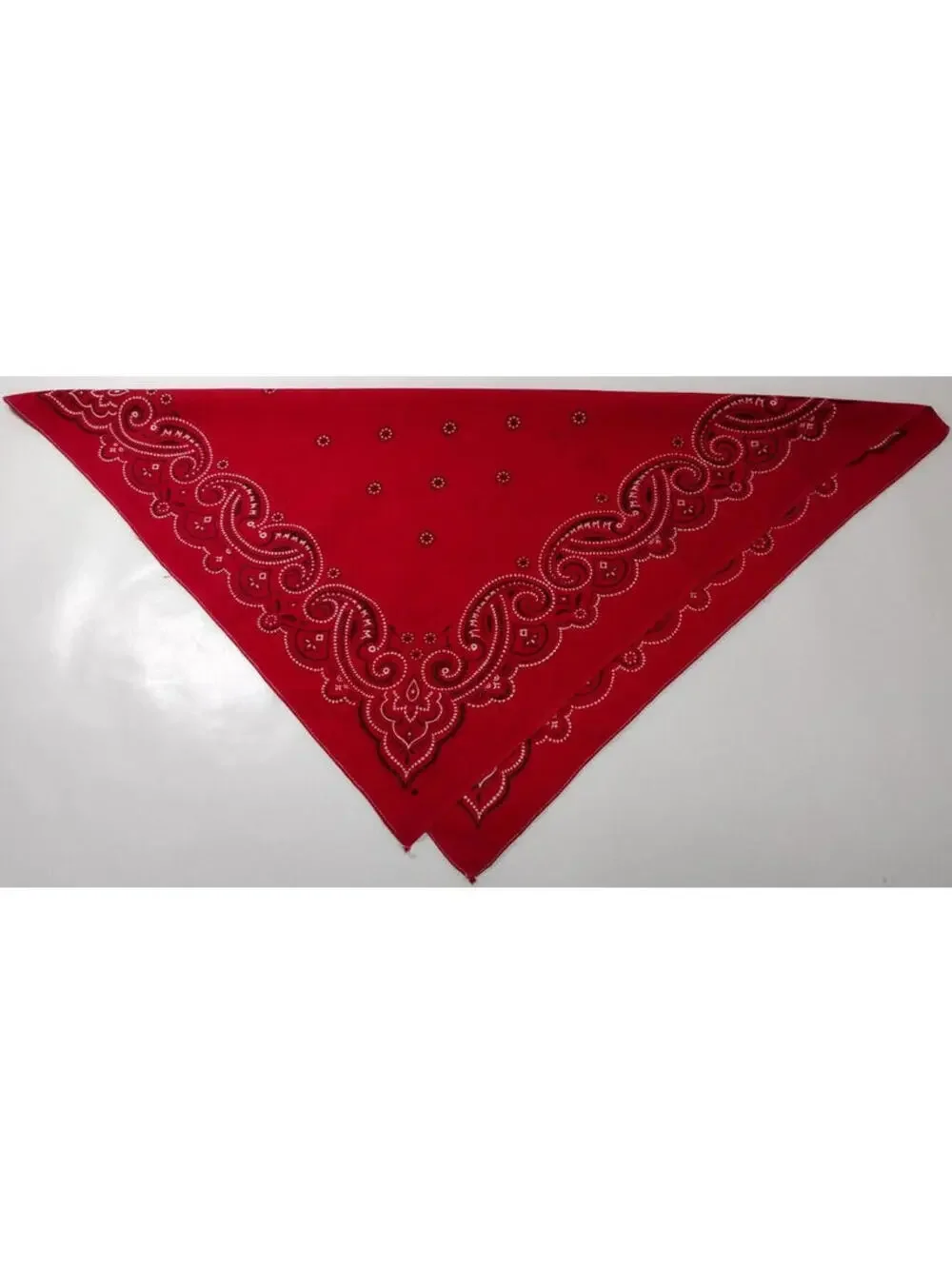 Vintage 30s 40s Red Cotton Bandana M M M's Salvage WASHFAST COLORS WHITE STITCH
